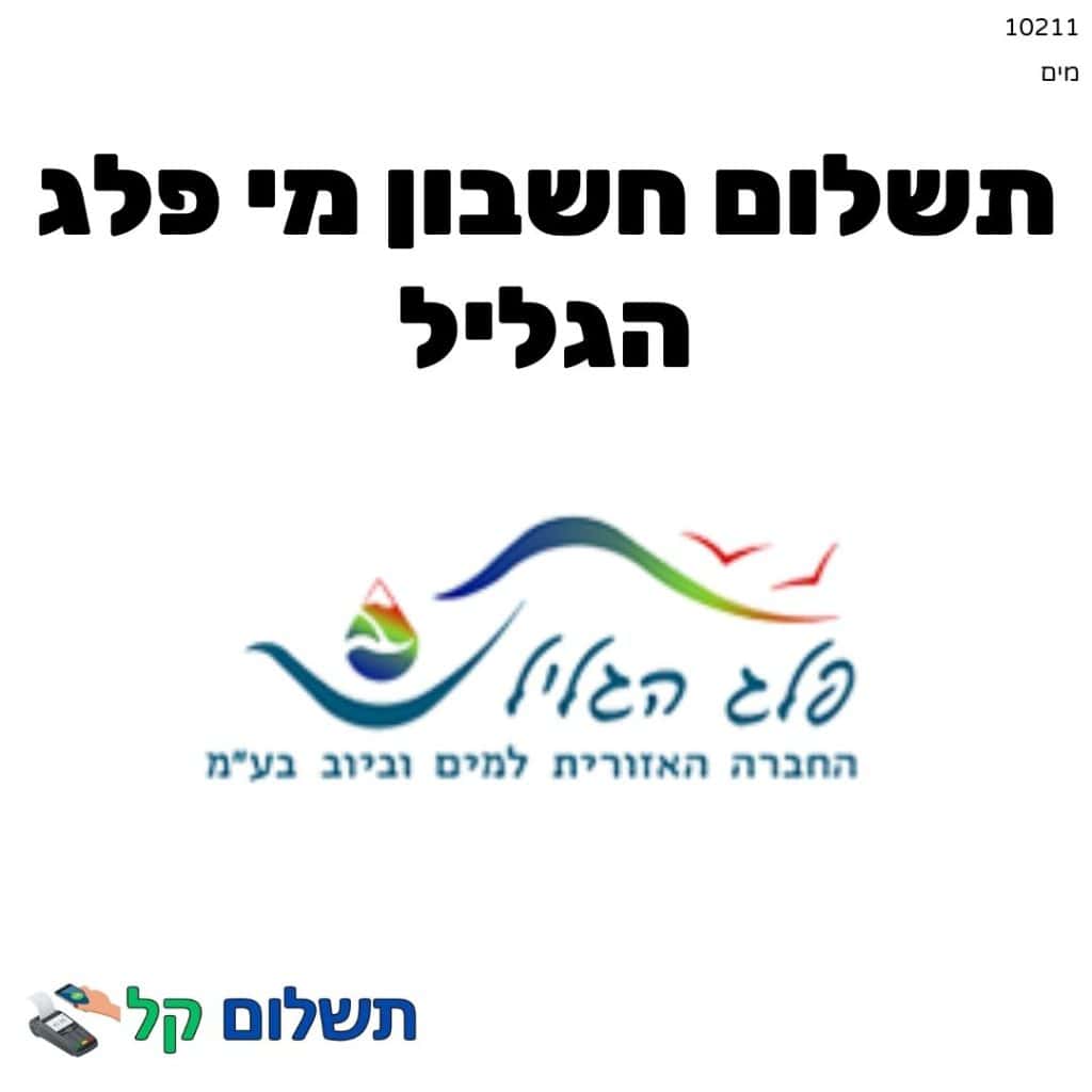 10211 - תשלום אגרה מקוון חשבון מי פלג הגליל